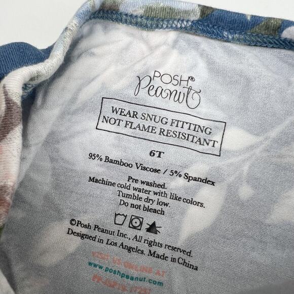 Posh Peanut Blue Rose Bamboo Pajama Set - Picture 7 of 7